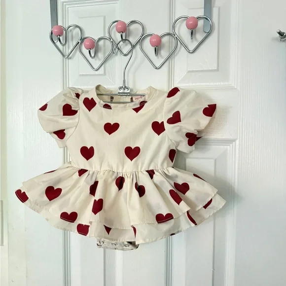 Ivy City Co Heart Ruffle Baby Bubble - Picture 2 of 13